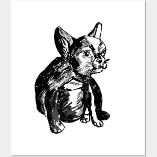 French Bulldog Cute Drawing Posters and Art